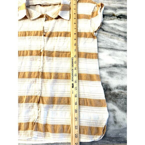 A Loves A Cute Striped S/S Button-Up Cotton Top Sz XS EUC / Summer / Preppy - Picture 8 of 8